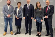 Pracownicy Zakładu Z JM Rektorem i zaprzyjaźnionymi pracownikami innych Zakładów WNoZ